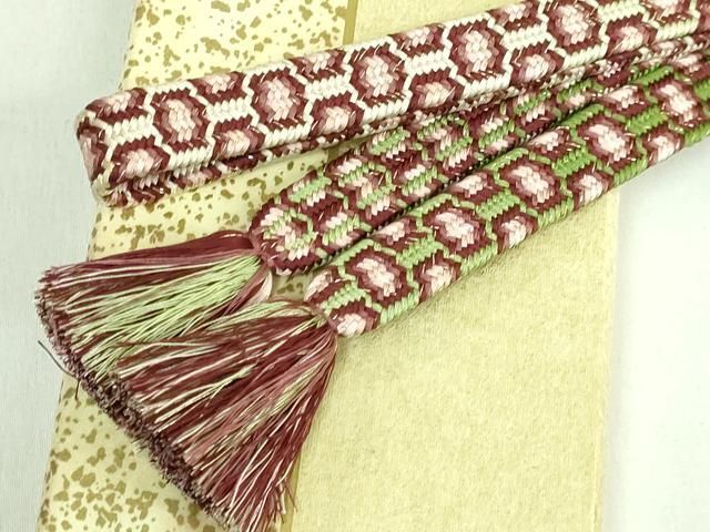 上 有職組紐道明 帯締め 亀甲組 金糸 宮内庁御用 国立博物館御用 東京芸術大学御用 kh 6