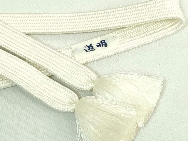 上 有職組紐道明 帯締め 高麗組 白色 宮内庁御用 国立博物館御用 東京芸術大学御用 kh 6