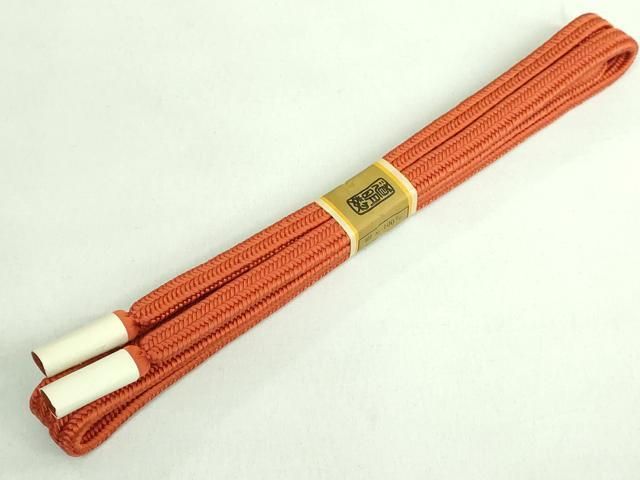 上 有職組紐道明 帯締め 冠組 深支子 宮内庁御用 国立博物館御用 東京芸術大学御用 kh 6