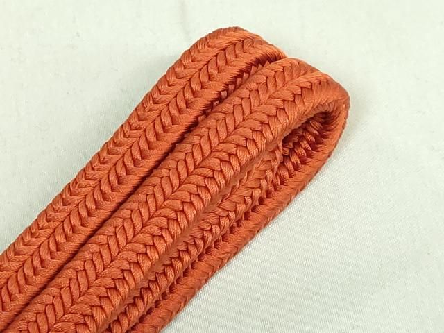 上 有職組紐道明 帯締め 冠組 深支子 宮内庁御用 国立博物館御用 東京芸術大学御用 kh 6