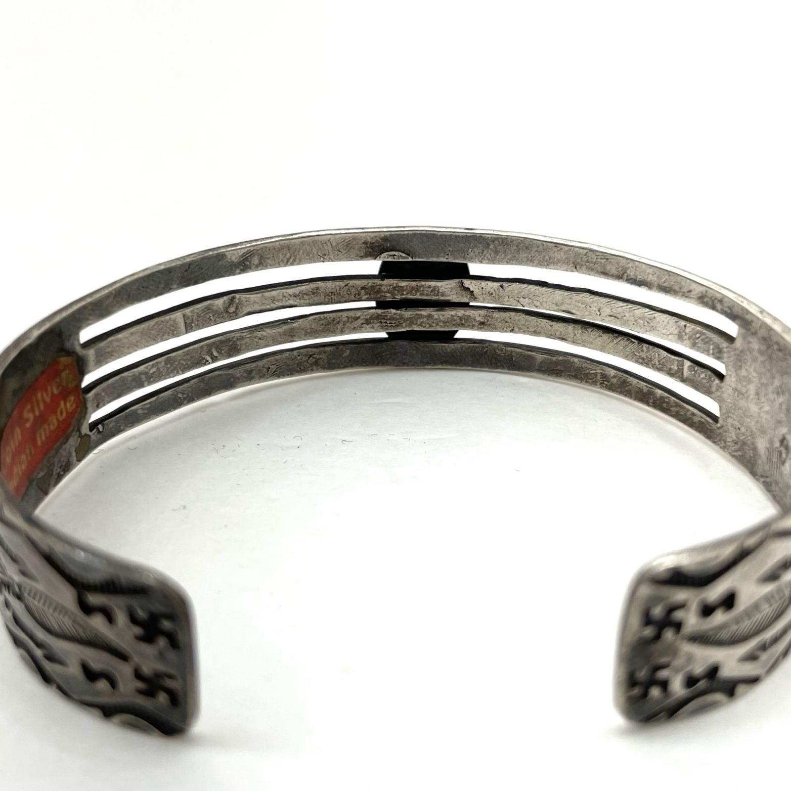 インディアンジュエリー、coinシルバーバングル、シルバーバングル 中古】インディアンジュエリー Coin Silver Indian Made バングル