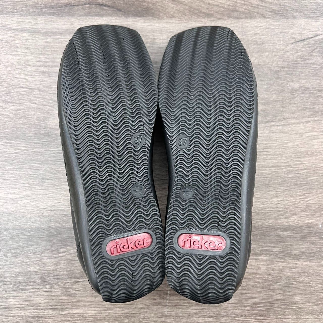  rieker リーカー スリッポン 超軽量シューズ サイドゴア ブラック 37 23.5㎝相当 スリッポン 靴