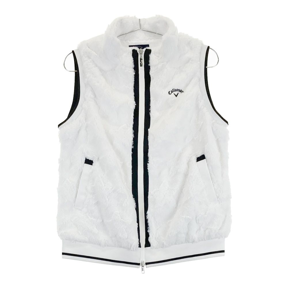 サイズ：LL CALLAWAY キャロウェイ 2022年 ボア ジップベスト ホワイト