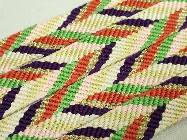  上 有職組紐道明 帯締め 笹浪組 金糸 宮内庁御用 国立博物館御用 東京芸術大学御用 kh 6 その他 和装小物