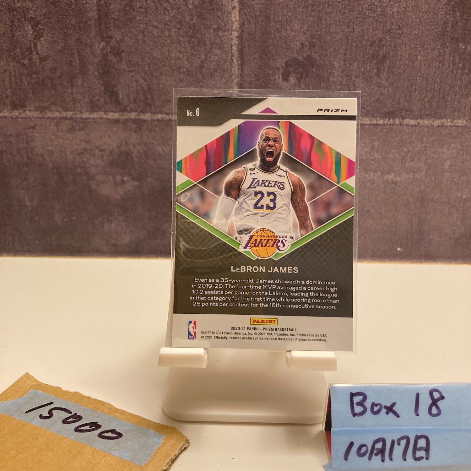 2020-21 Panini Prizm Lebron James Los Angeles Lakers FEARLESS カード