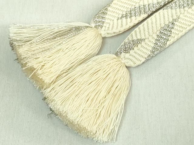  上 有職組紐道明 帯締め 笹浪組 銀糸 宮内庁御用 国立博物館御用 東京芸術大学御用 kh 6 その他 和装小物