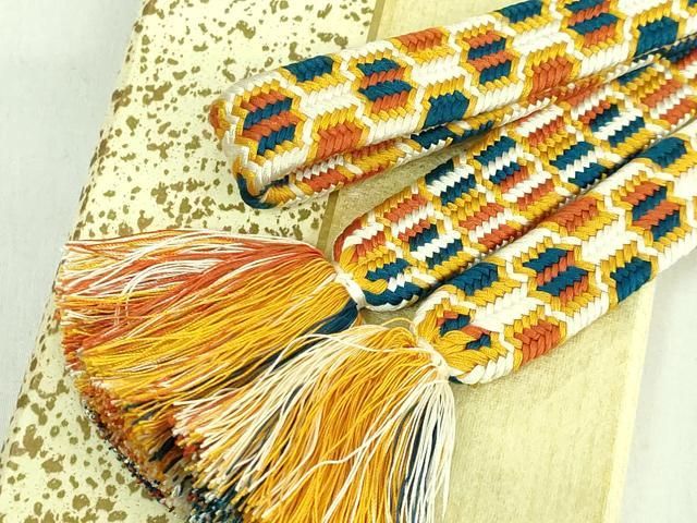 上 有職組紐道明 帯締め 亀甲組 宮内庁御用 国立博物館御用 東京芸術大学御用 kh 6