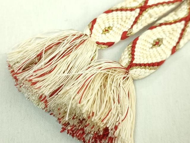 有職組紐道明　帯締め　唐組　　金糸　宮内庁御用　逸品　未使用 平和屋本店○極上 有職組紐道明 帯締め 唐組 金糸 宮内庁御用 国立