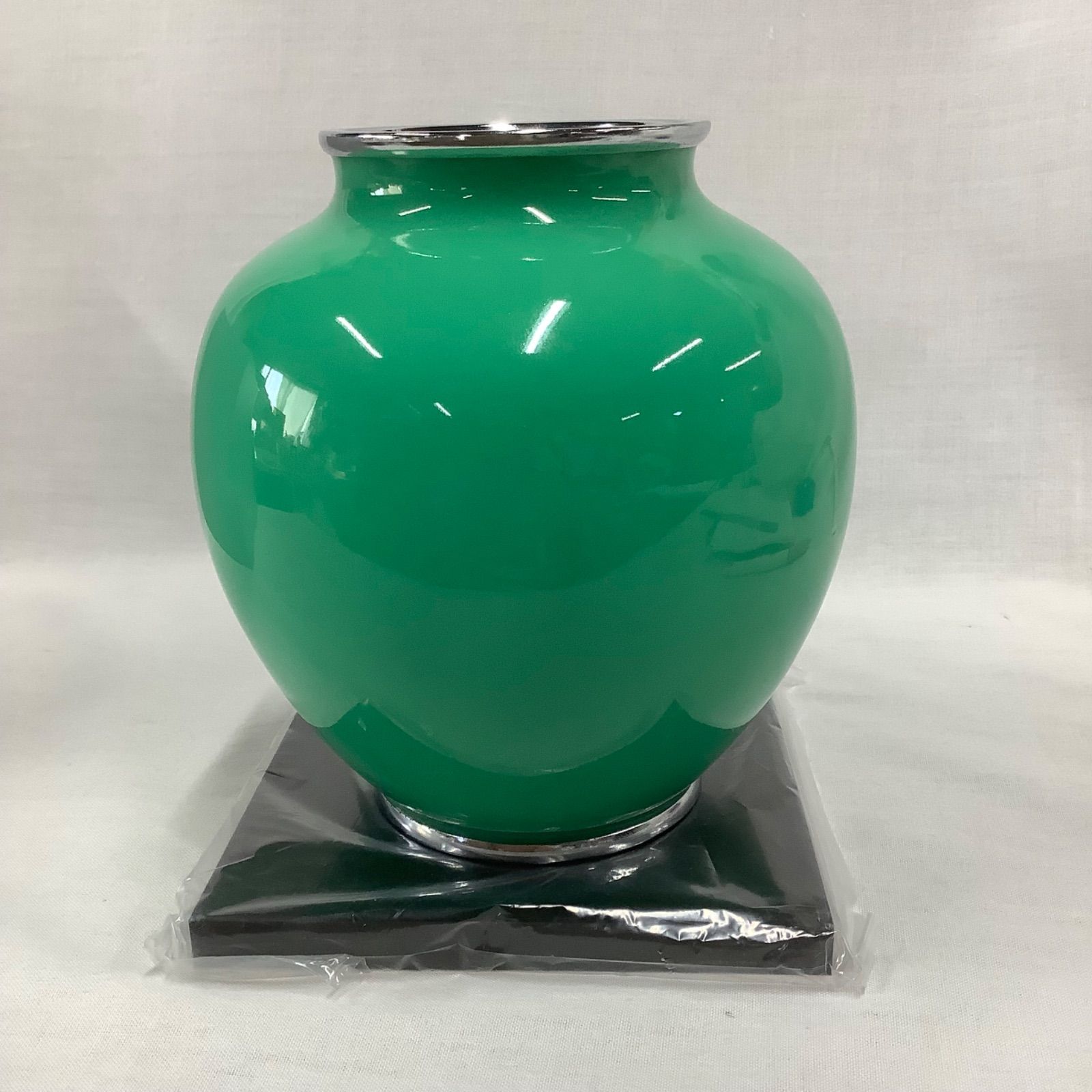 七宝焼 安藤製 花瓶 翡翠色 グリーン R150 - メルカリ