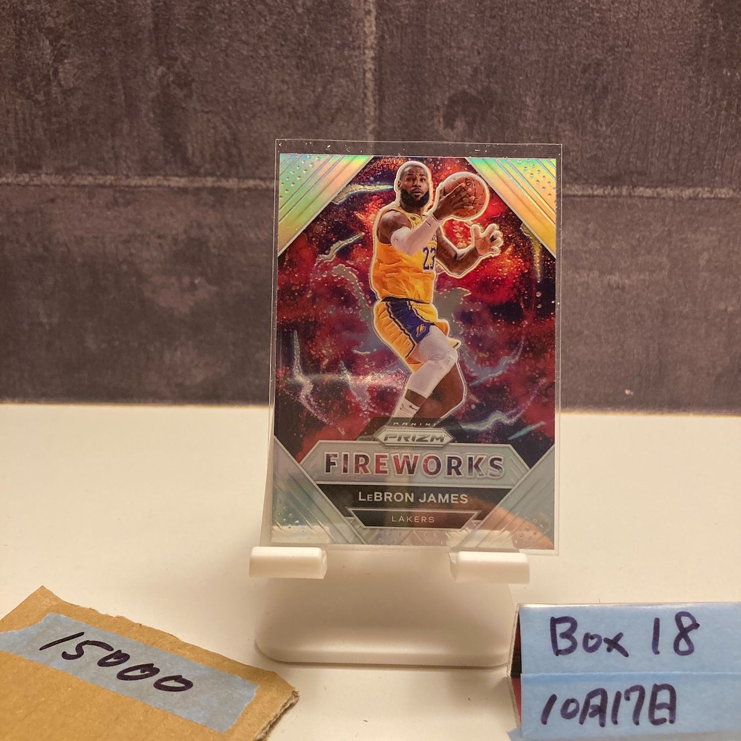 2020 21 Panini Prizm Lebron James Los Angeles Lakers FIREWORKS カード