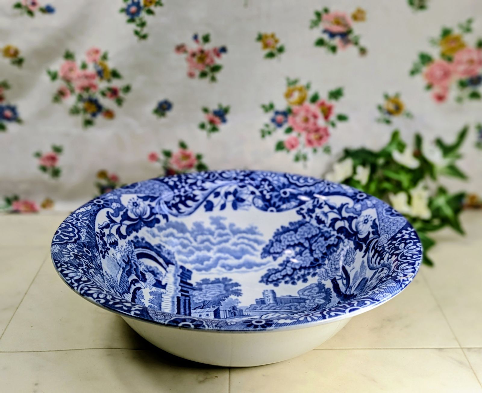 イギリス アンティーク スポード SPODE ブルーイタリアン サラダボウル