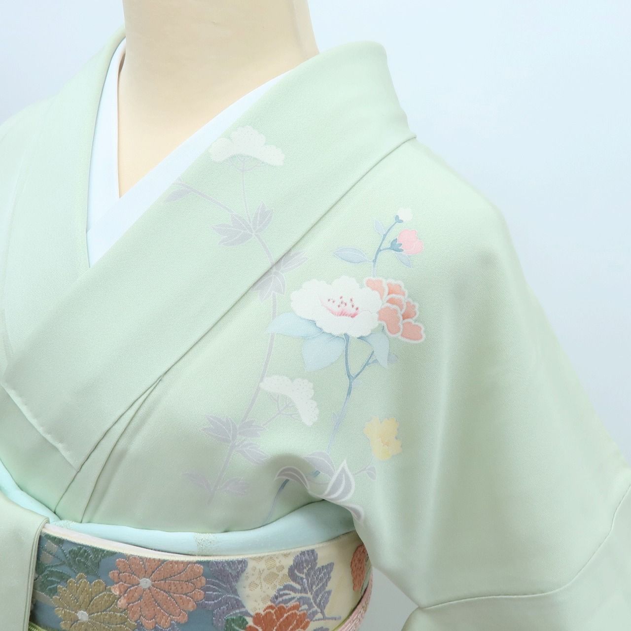 ★★正絹 ラインストーン ★手縫い仕立て 訪問着 着物 正絹 ラインストーン ☆手縫い仕立て 訪問着 着物 最高