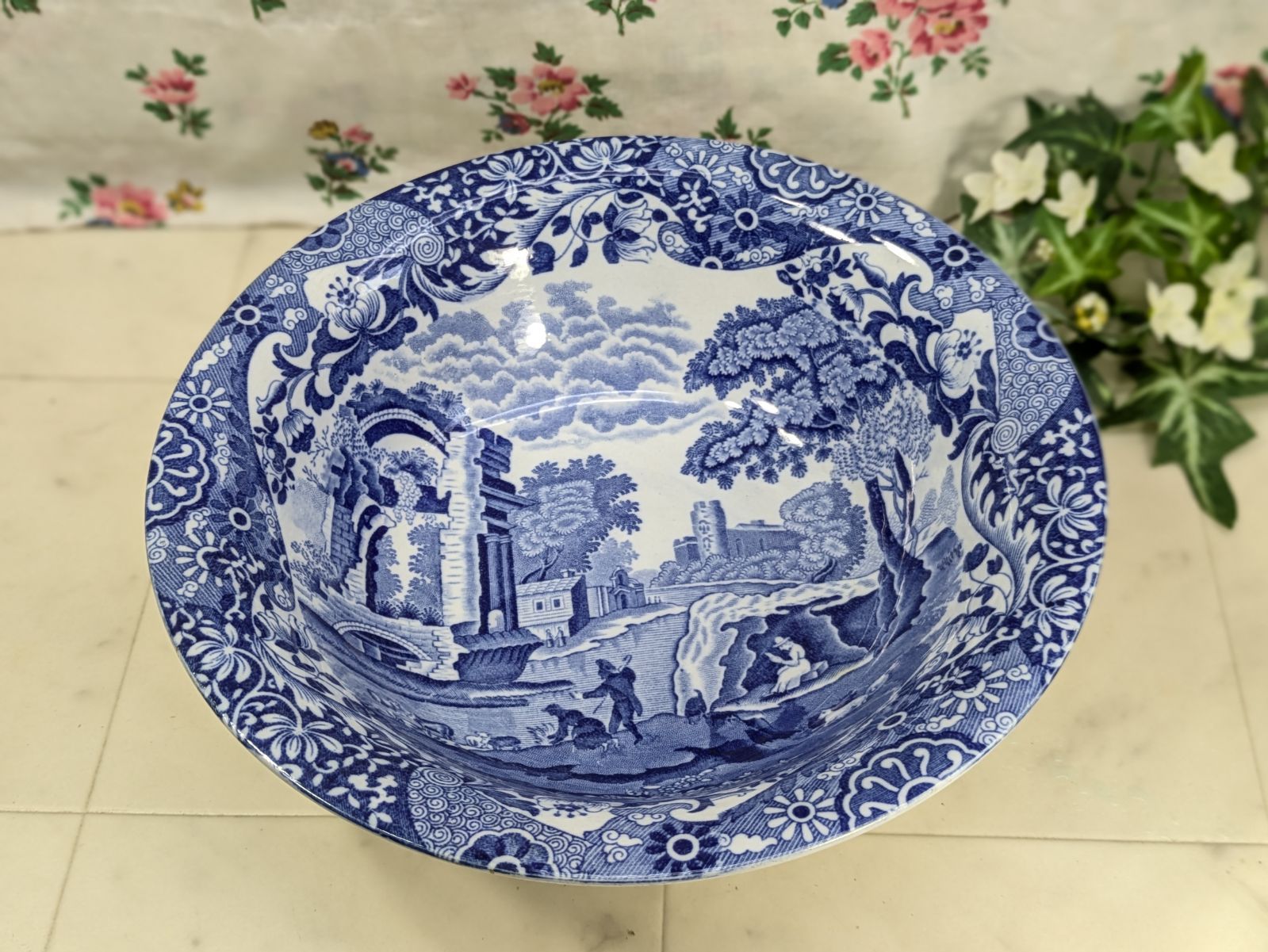 イギリス アンティーク スポード SPODE ブルーイタリアン サラダボウル