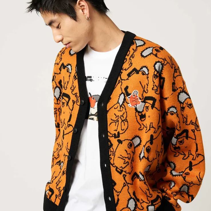 ポチタ パターン｜ジャカードカーディガン L グラニフ チェンソーマン