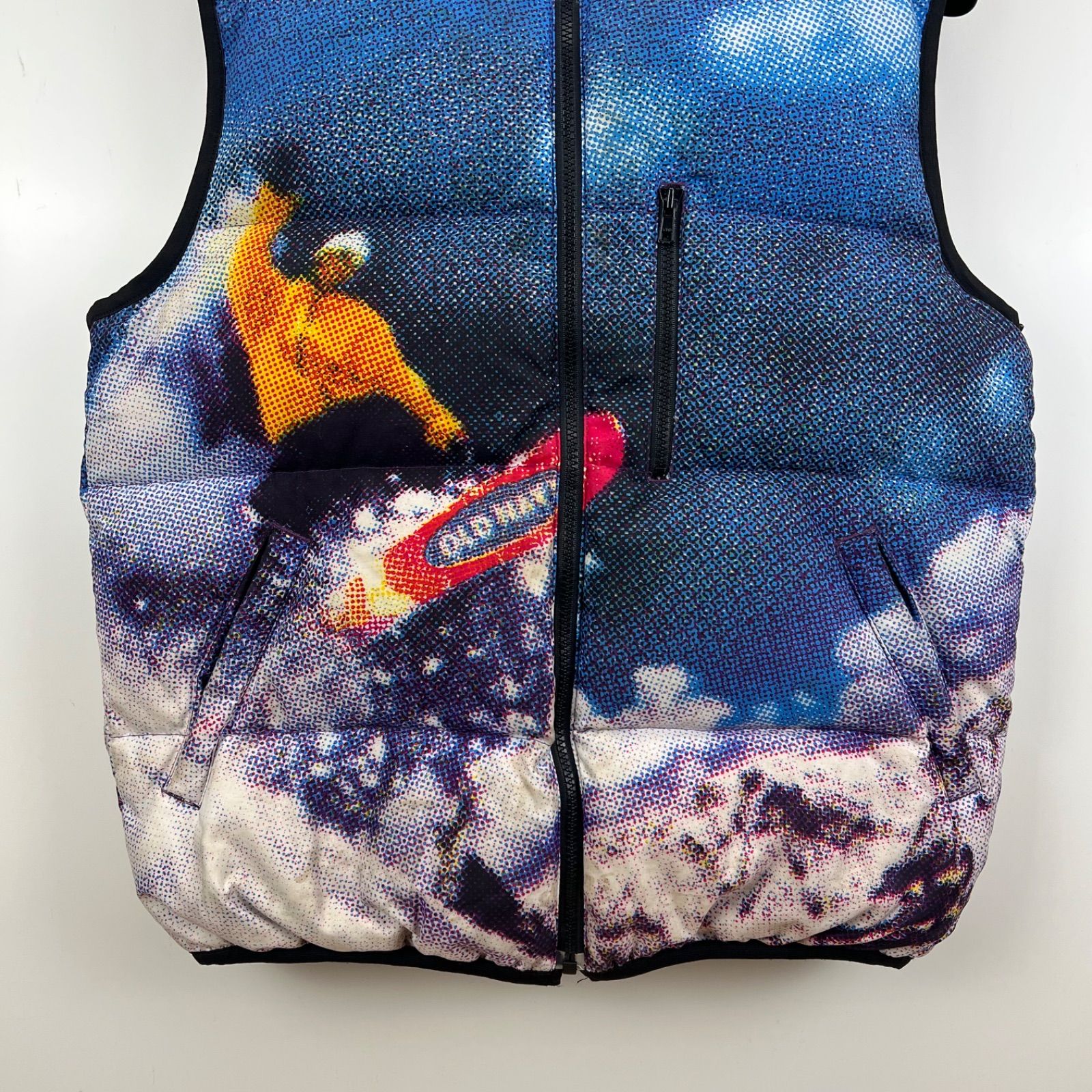 OLD NAVY 2000s vintage SNOW print reversible down vest 16 L-XL