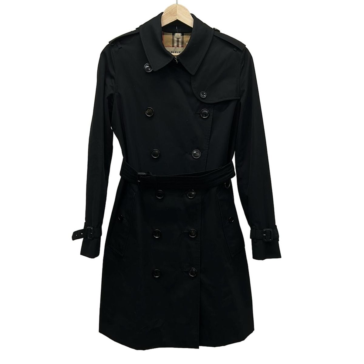 美品！バーバリーロンドン　トレンチコート　イングランド製　ブラック　Lサイズ BURBERRY LONDON ENGLAND(バーバリーロンドンイングランド) トレンチ
