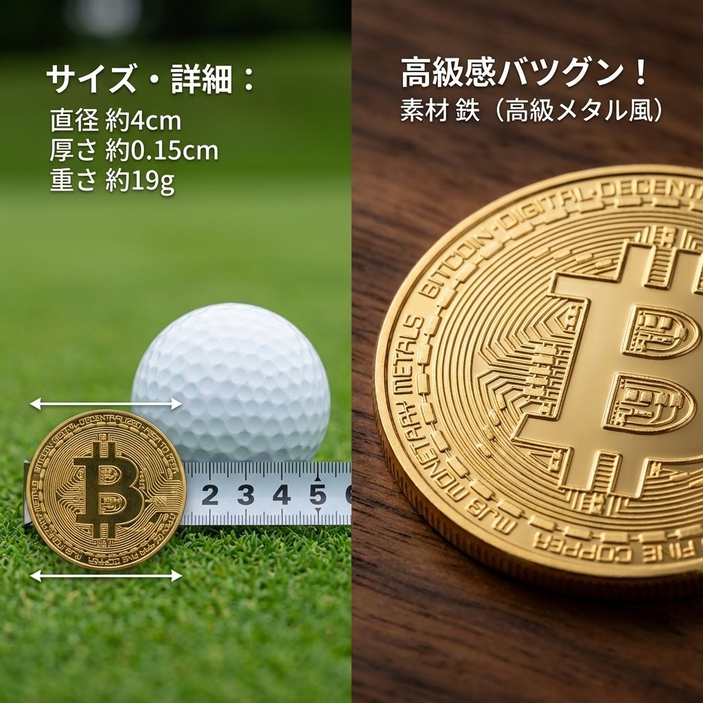 選べる3種類】【5個セット】ビットコイン レプリカ ゴルフマーカー 1枚1枚プラケース入り 余興 忘年会 景品 コンペ おもしろグッズ 【ヤマト運輸  ネコポス】 - メルカリ