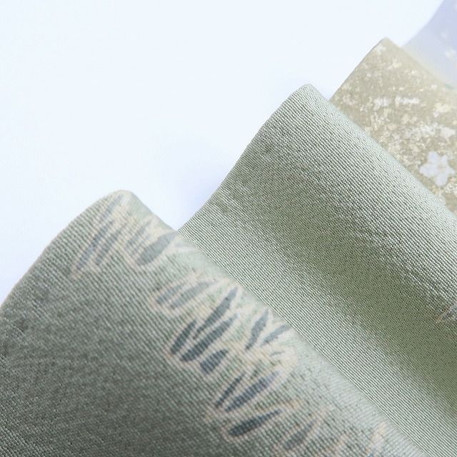 百華 Y 4212 未着用 仕付け糸付 手縫い仕立て 正絹 桜 牡丹 訪問着 着物