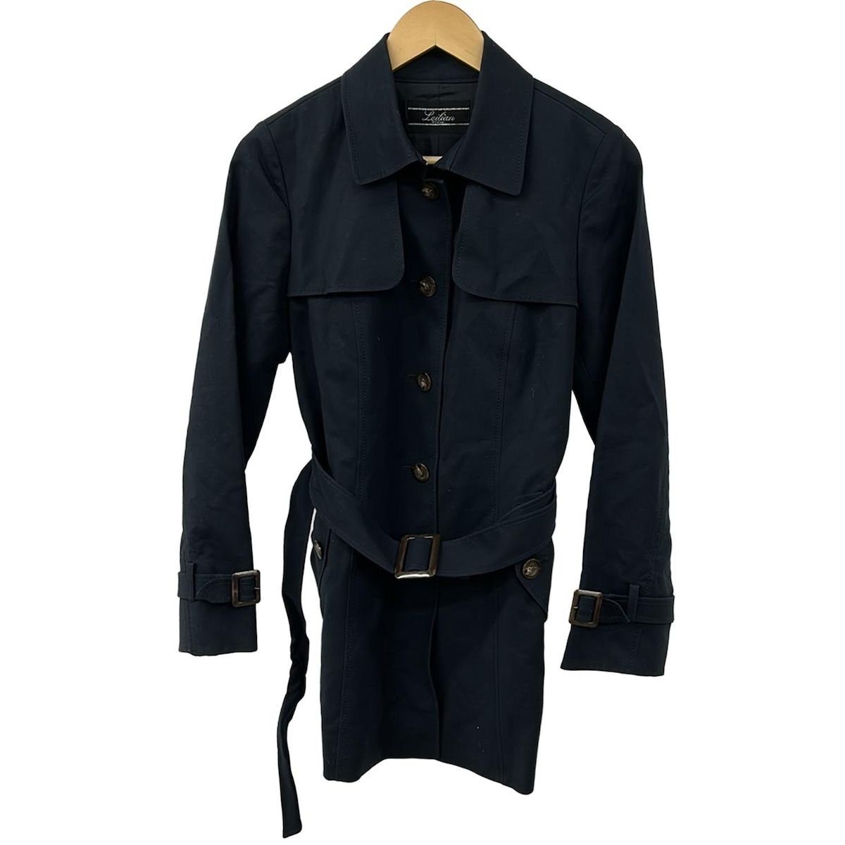 Leilian レリアン コート サイズ11 M レディース - ダークネイビー 長袖 ショート丈 春 秋