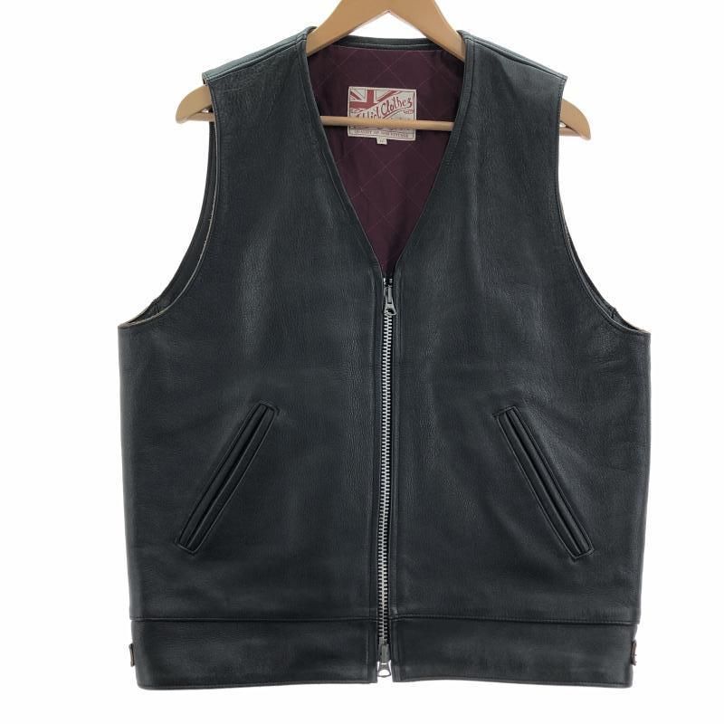 Addict Clothes レザーベスト 42 ブラック アディクトクローズ 10