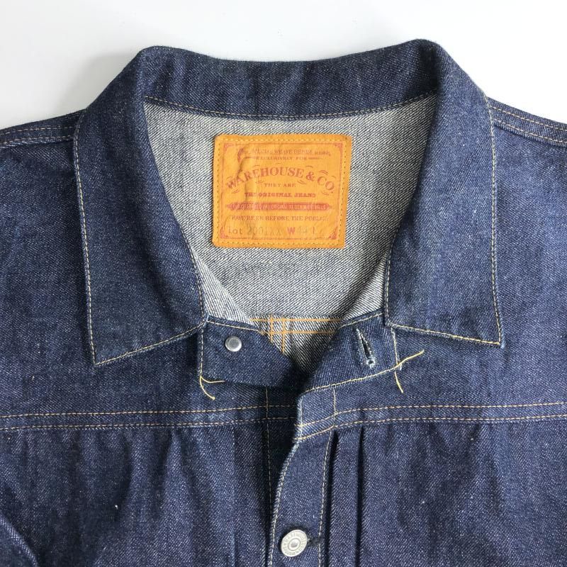 中古】WAREHOUSE Lot 2001XX 1ST TYPE デニムジャケット 44 ネイビー