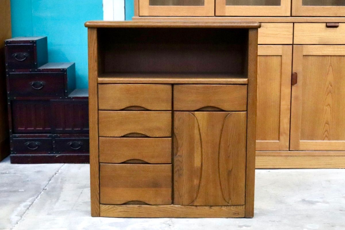 GMIH343○浜本工芸 / HAMAMOTO電話台 TELBOX キャビネット 棚 サイド