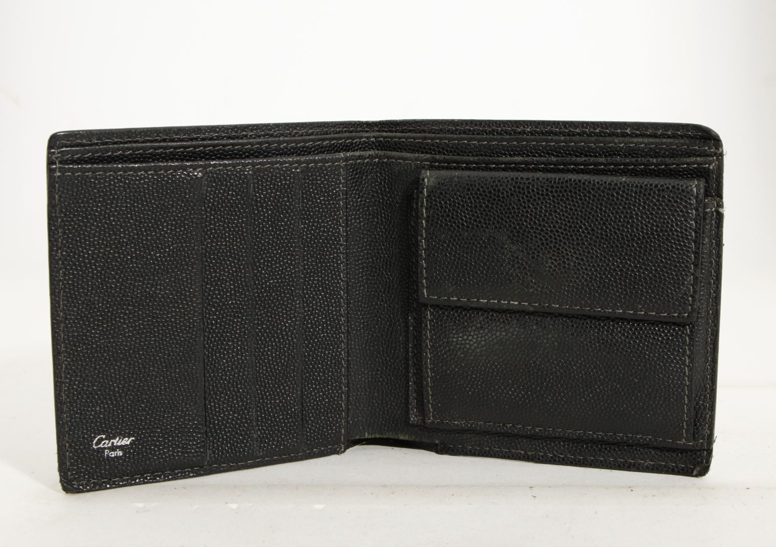 2512 Cartier カルティエ 二つ折財布 二つ折り ブラック 箱付き レザー