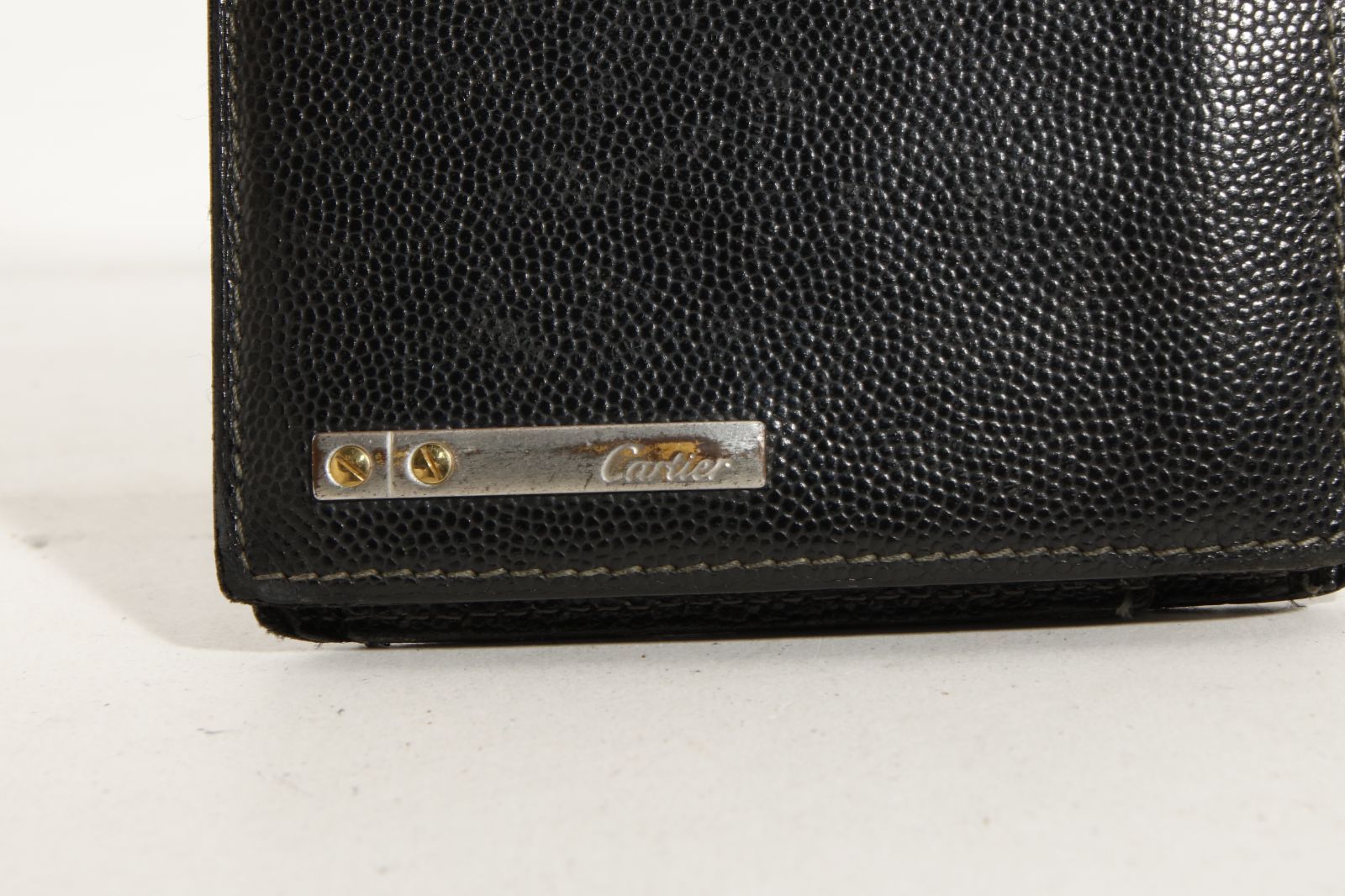 Bj2512 Cartier カルティエ 二つ折財布 二つ折り ブラック 箱付き