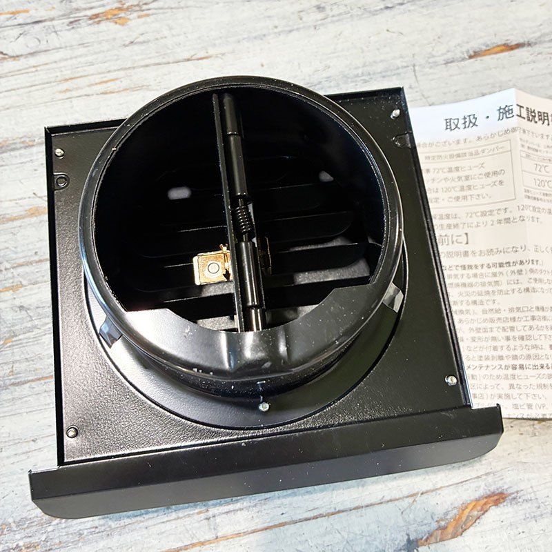  径100 ステンレス製換気口 FPD 100 BK T 角型デザインフード付ガラリ ブラック色 防虫網無 セット 換気口 内装