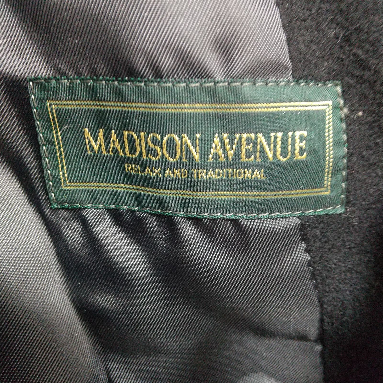 ks22◇MADISON AVENUE チェスターコート A6号(L~LL相当) ブラック
