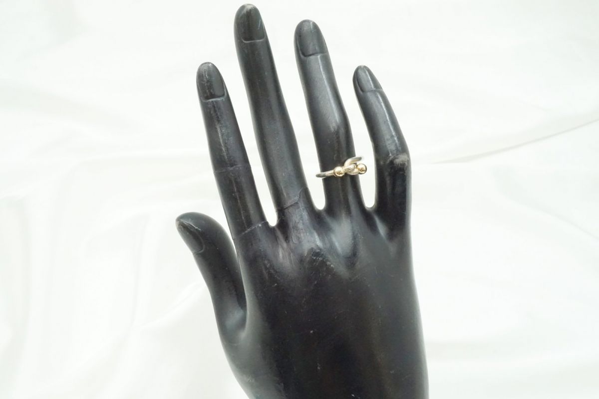 ティファニー ラブノット フックアンドアイ コンビ リング 指輪 SV925