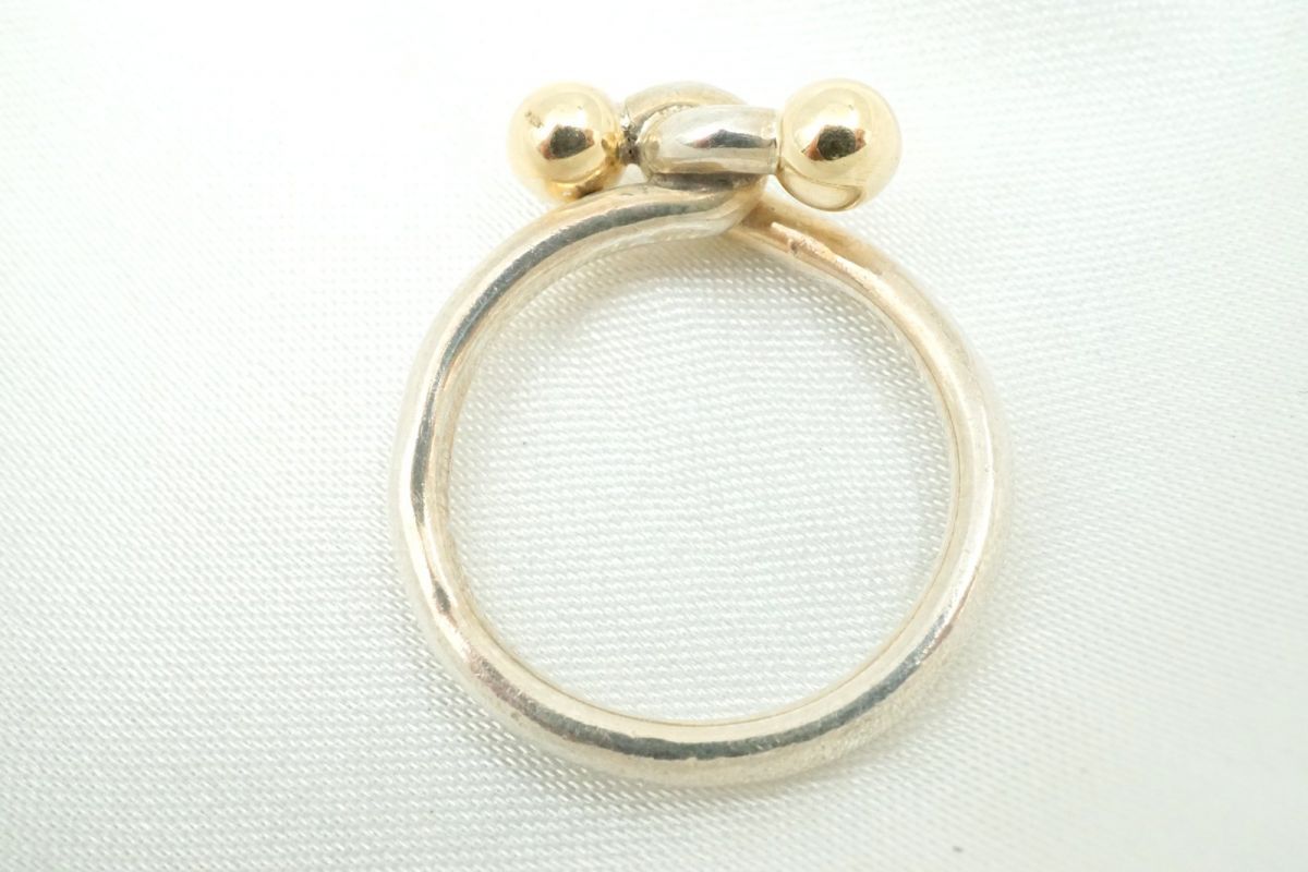 ティファニー ラブノット フックアンドアイ コンビ リング 指輪 SV925