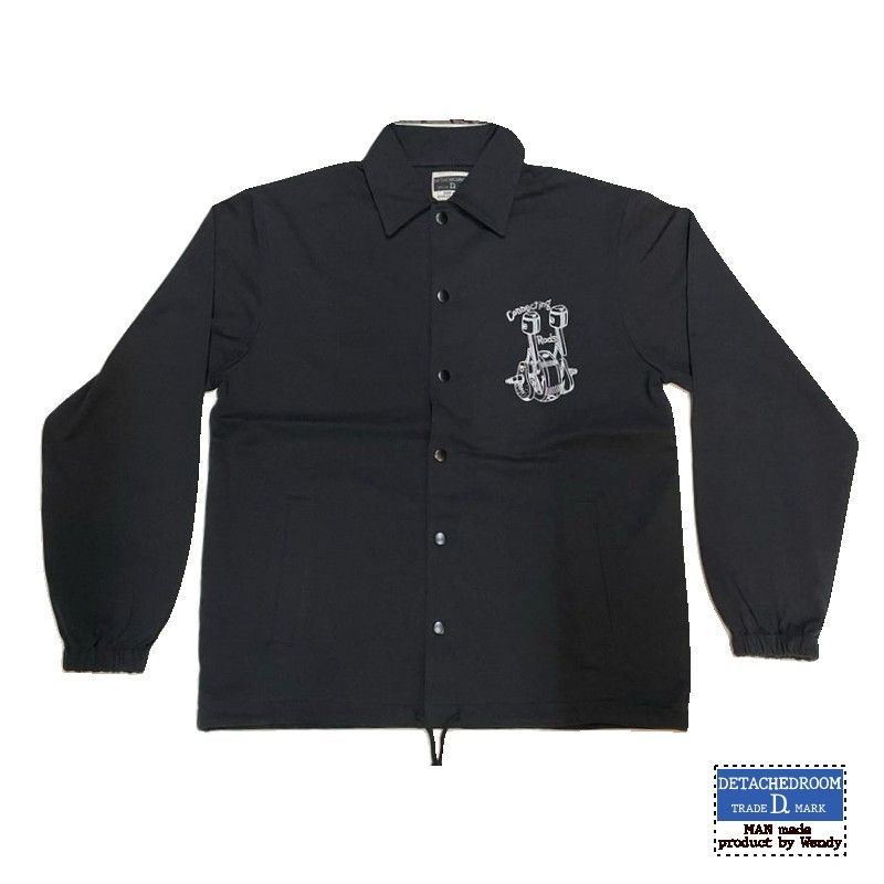 デタッチドルーム ザ ギャロッピン コットンニット コーチジャケット 黒