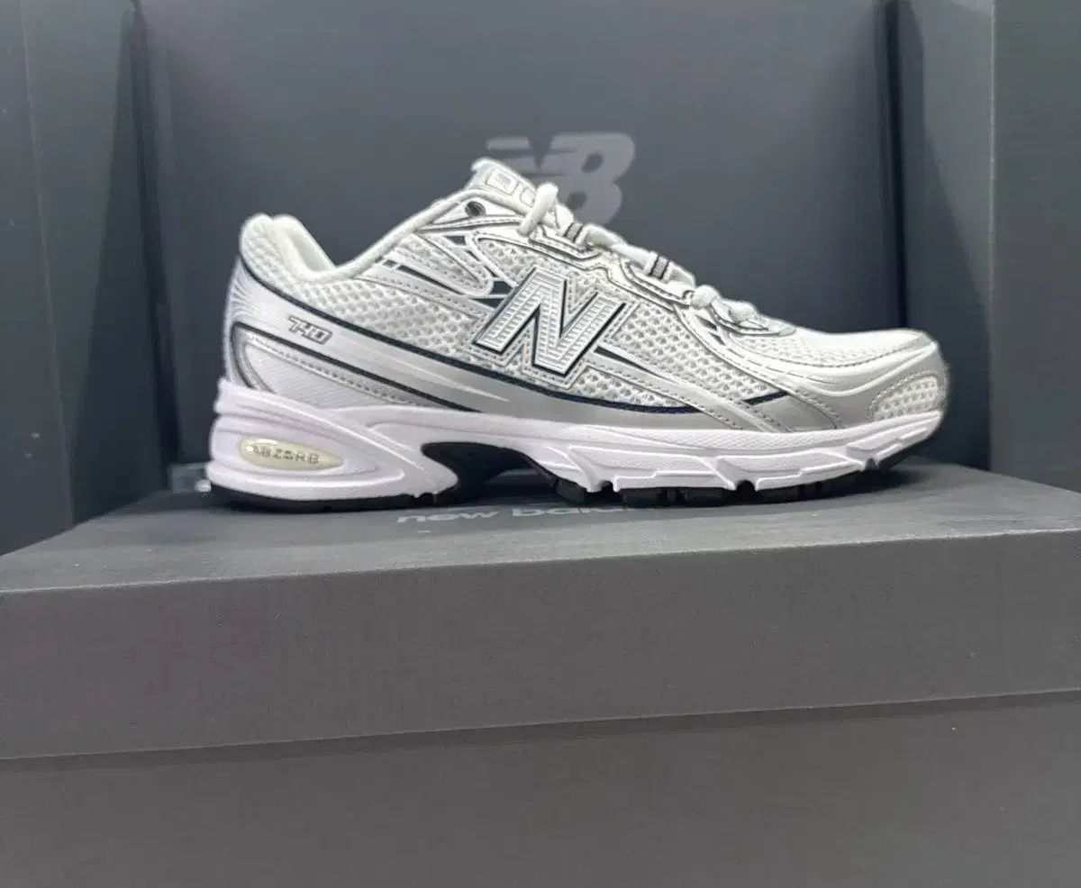 ニュー ンス 740 WN 2 ホワイト シルバー ネイビー