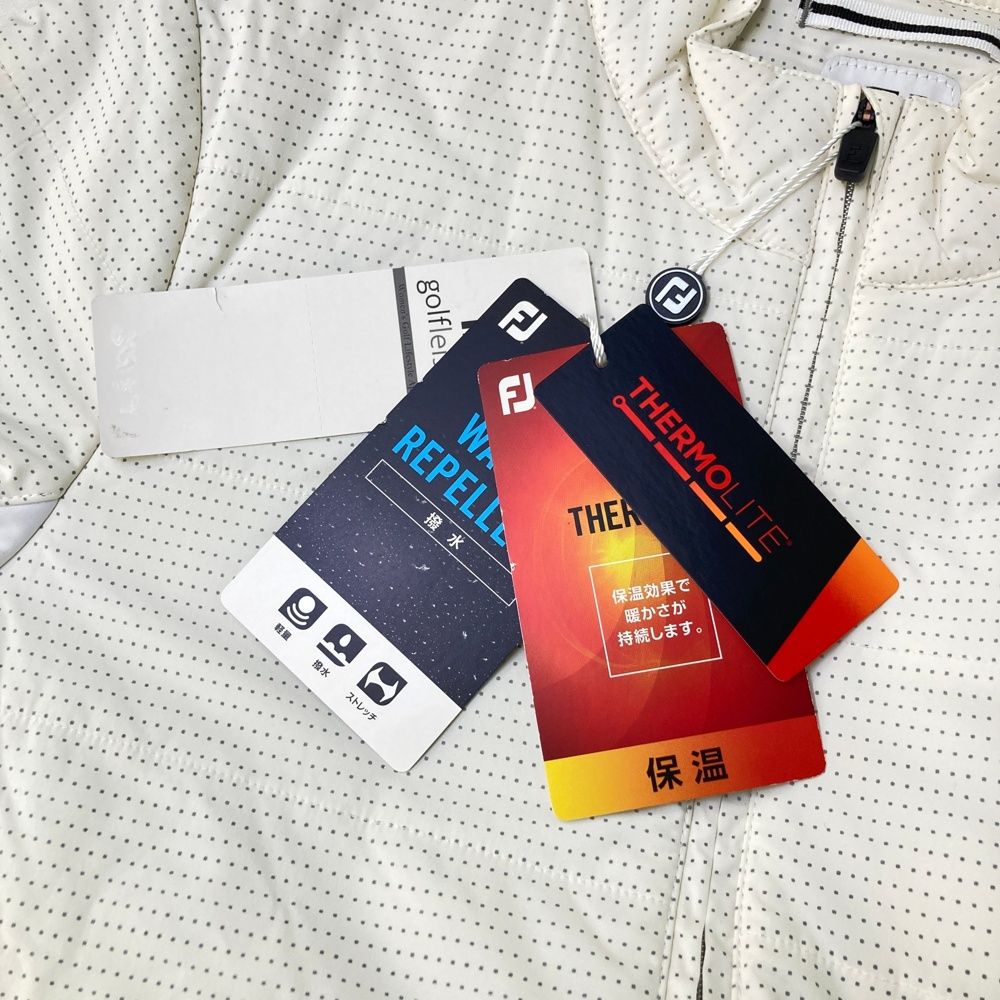 サイズ：M FOOT JOY フットジョイ 長袖ジップ中綿ジャケット ドット柄