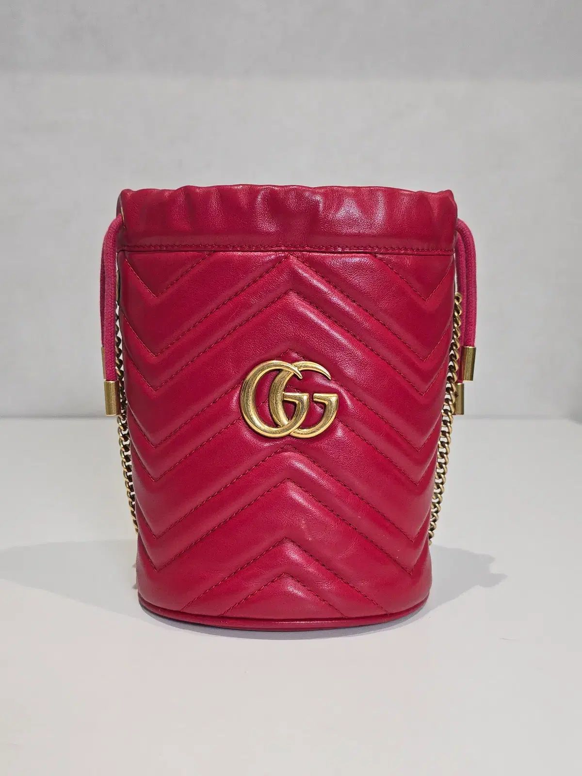 ラックスオール グッチ GG マーモント ミニ バケットバッグ クロスバック 575163