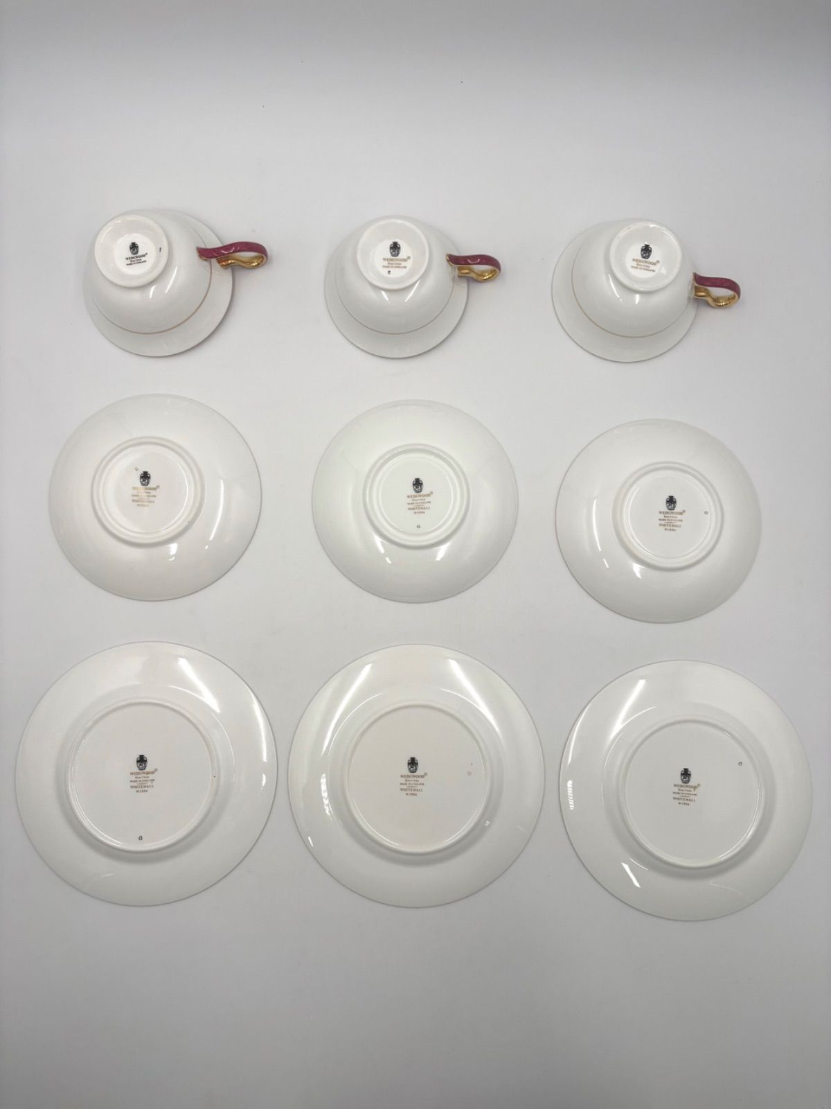  ウェッジウッド ホワイトホール パウダールビー カップ ソーサー 17 5 cm プレート トリオ 3客セット カップ ソーサー コーヒー ティーカップ