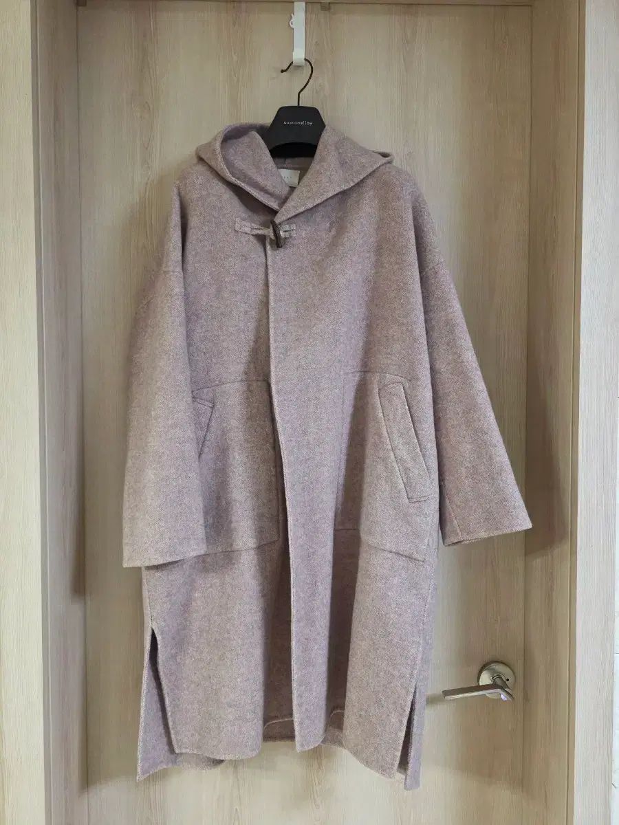 FREE ピンク ヘリンボーン 販売 ウール ロングコート/フォレスト