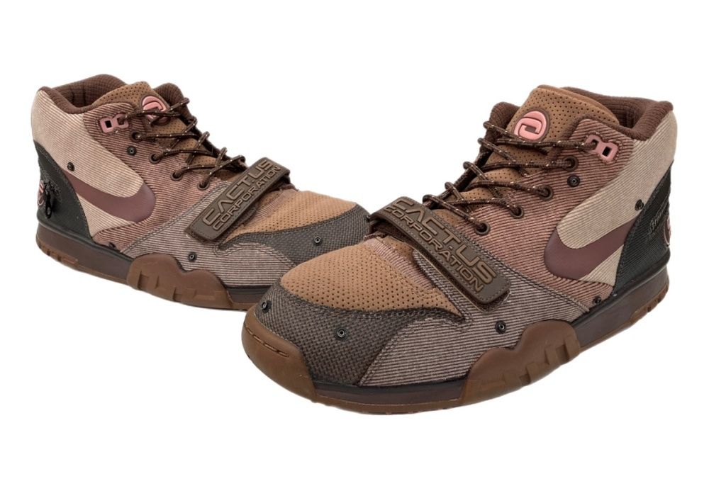 ナイキ NIKE 21年製 CACTUS JACK カクタスジャック AIR TRAINER 1 エア トレーナー TRAVIS SCOTT シューズ 茶 DR 7515 200 メンズ靴 スニーカー ブラウン 30 cm 104 S 1082