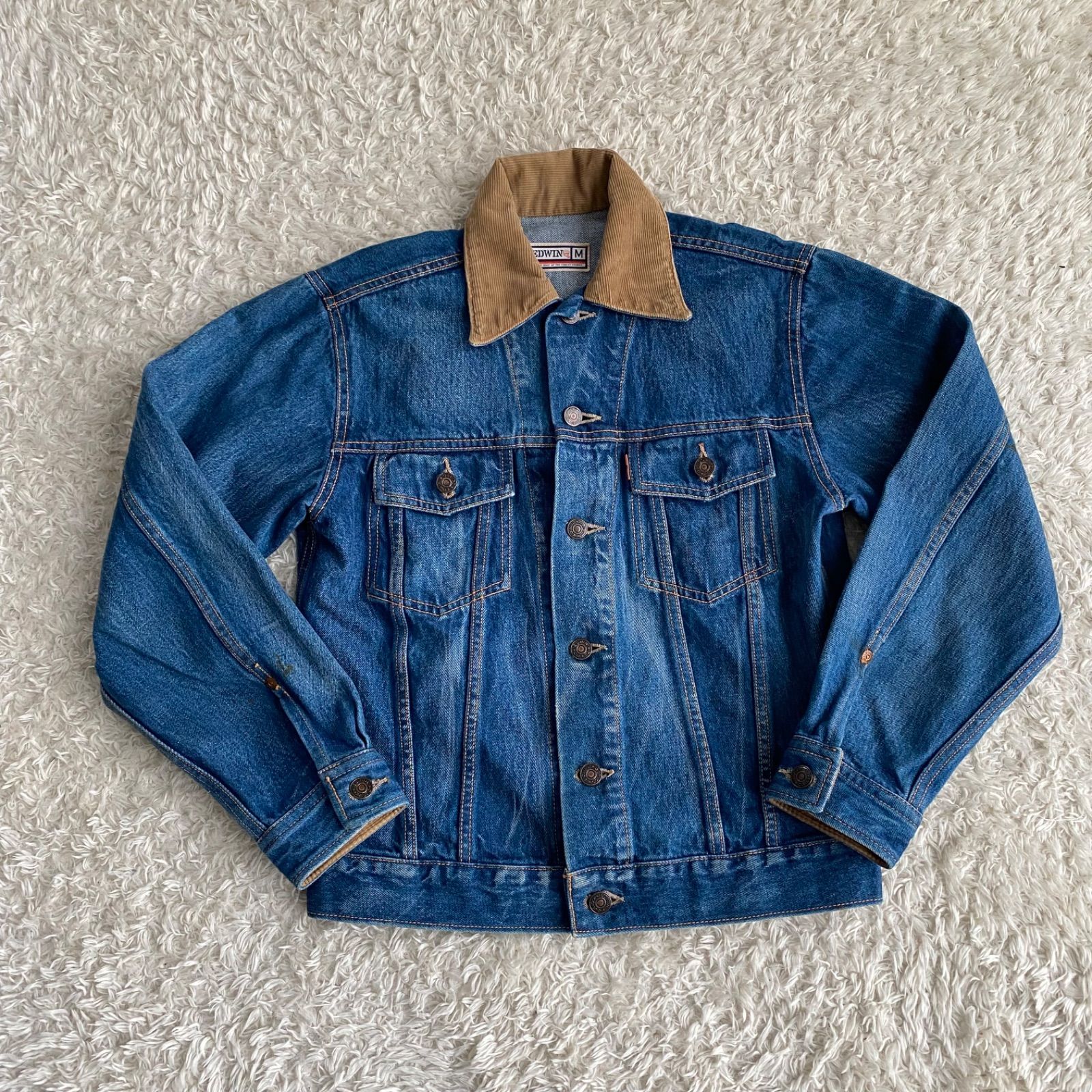 70s EDWIN エドウィン デニムジャケット Gジャン ヴィンテージ 襟 