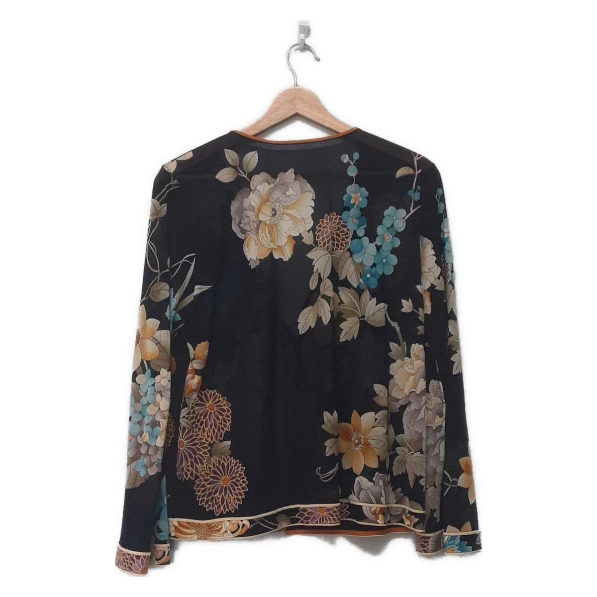 レオナール カーディガン サイズL レディース美品 - ダークネイビー