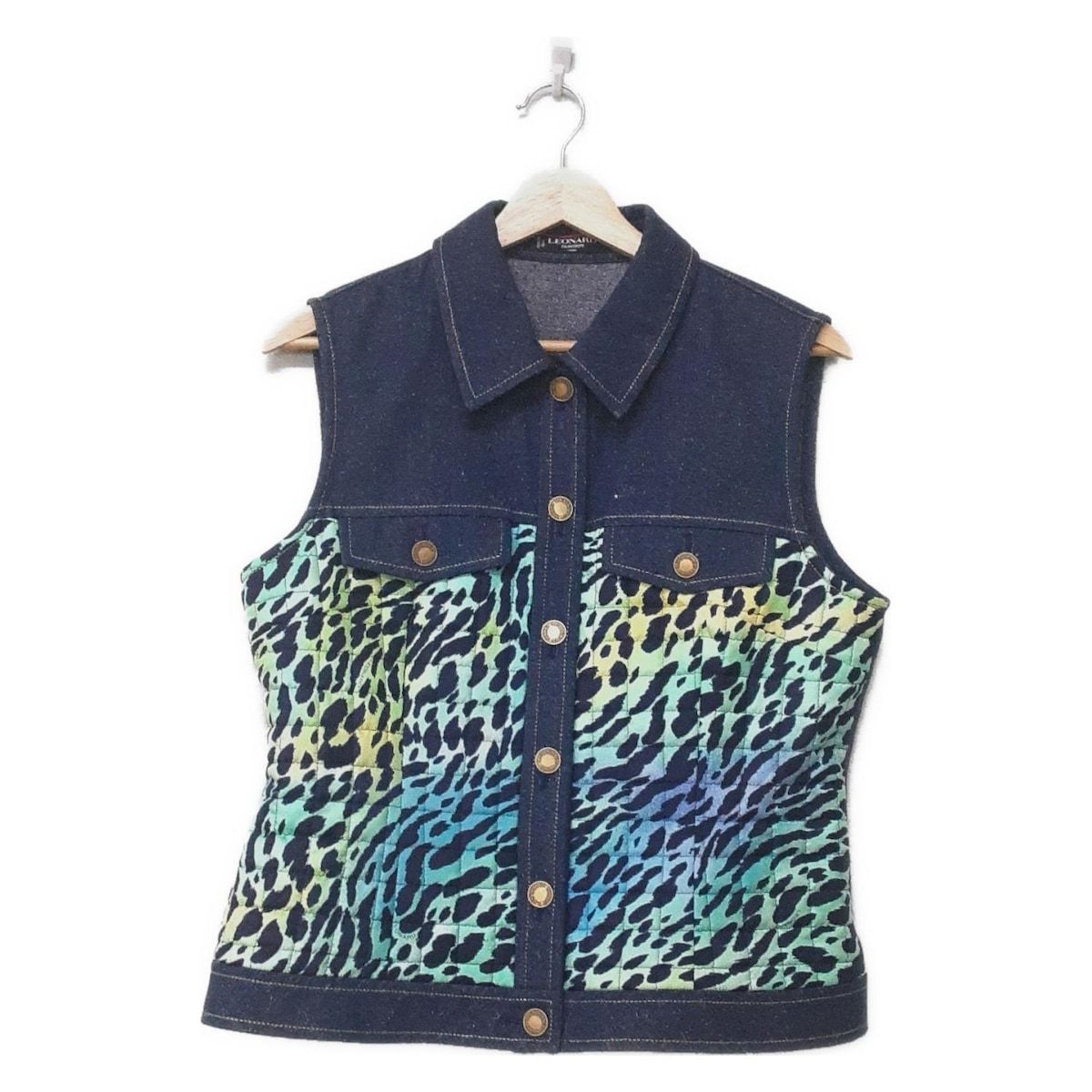 LEONARD(レオナール) ベスト サイズ13AR M レディース美品 - ブルー