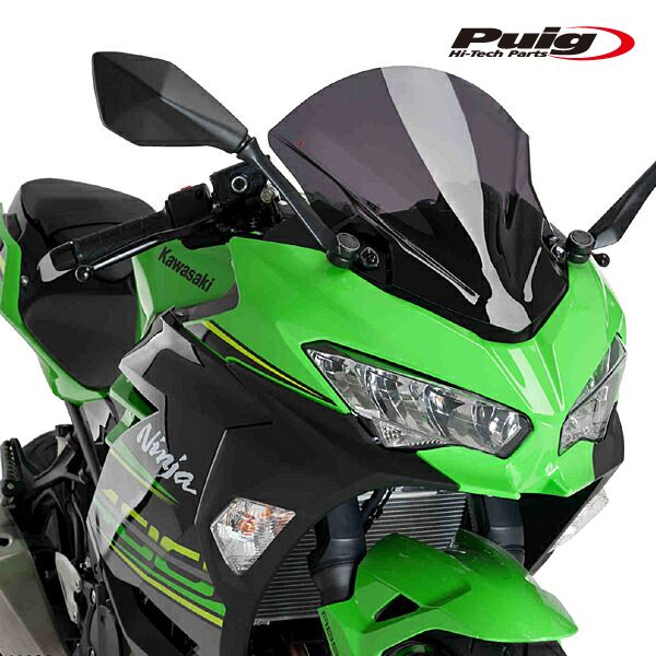 Puig 9976F RACING-SCREEN [DARK SMOKE] Kawasaki Ninja 400/250 (18