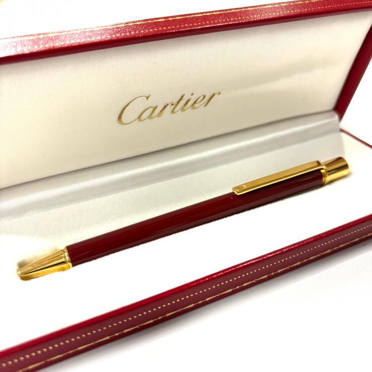CARTIER マスト ドゥ カルティエ ツイスト式 ボールペン ボルドー 黒