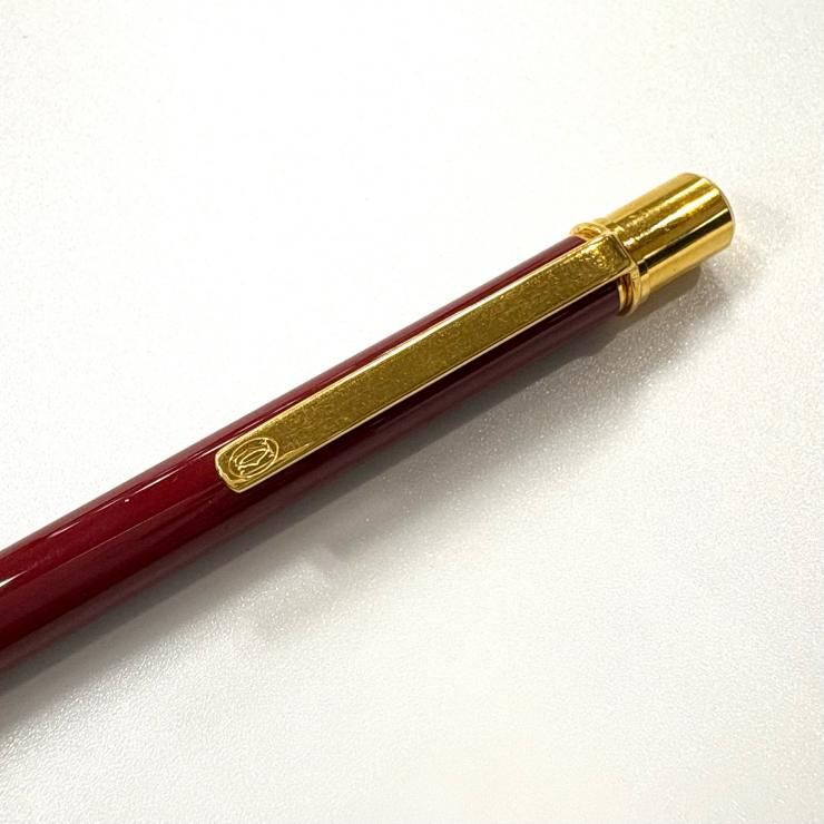 CARTIER マスト ドゥ カルティエ ツイスト式 ボールペン ボルドー 黒