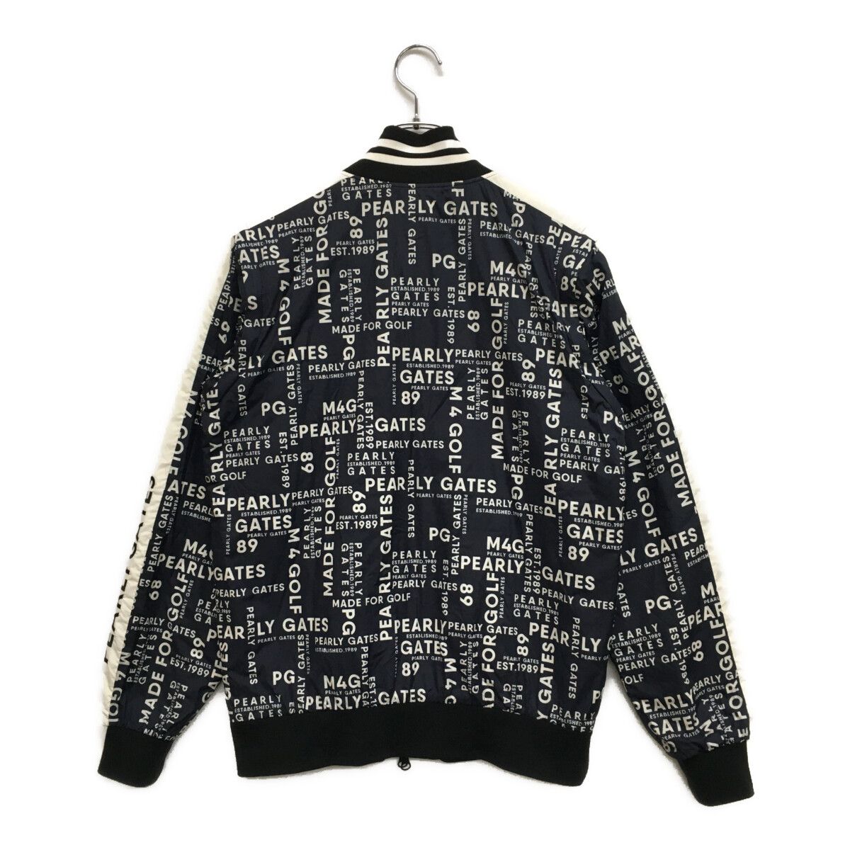 メンズ パーリーゲイツ PEARLY GATES フルジップアウター 4 M 紺 白 リバーシブル 2 WAY 中綿