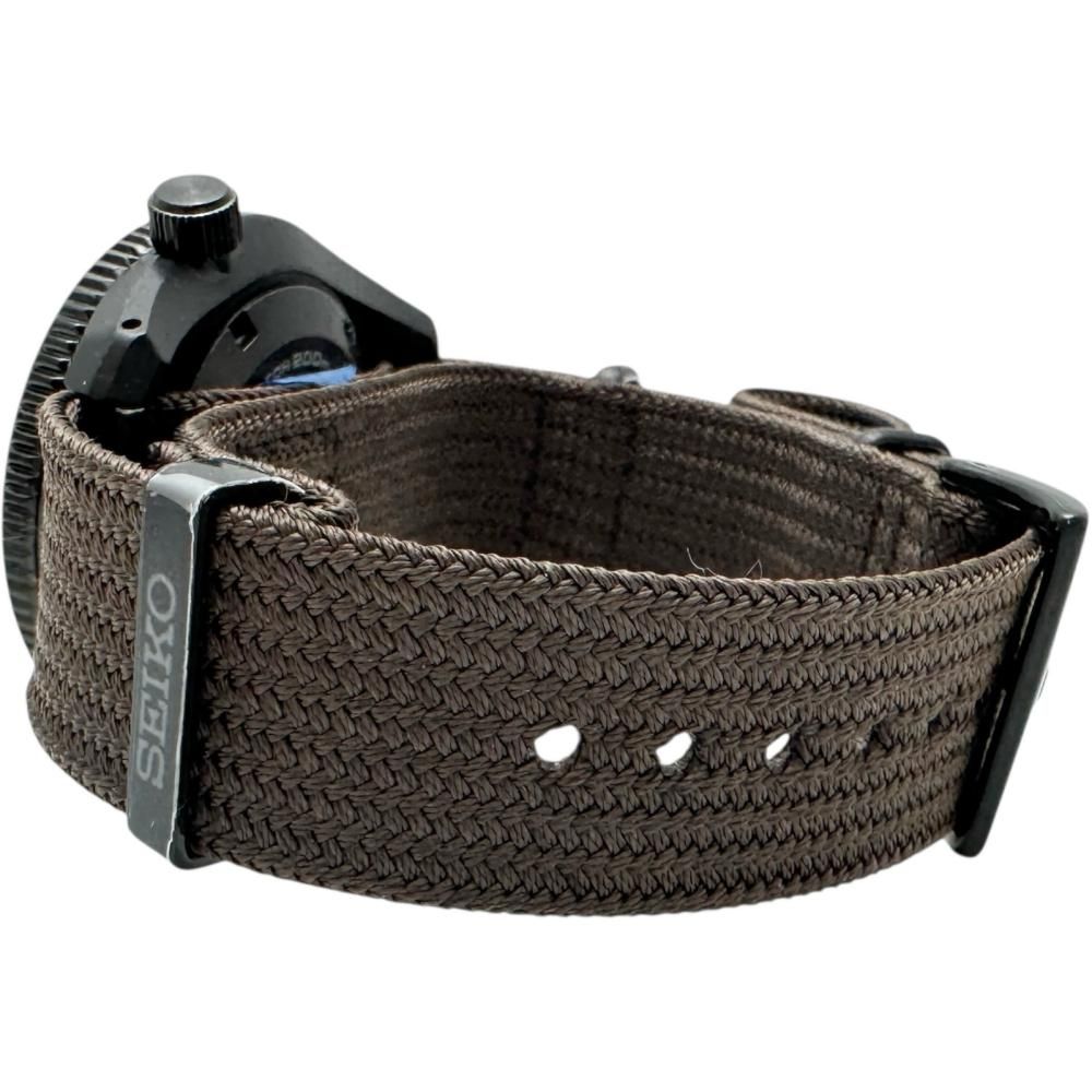  SEIKO セイコー SBDC 155 プロスペックス ダイバー200 5500本 保証書 ギャラ き 腕時計 ステンレススチール ナイロン 自動巻き オートマ ブラック文字盤 ブラウンナイロンベルト メンズ その他 時計
