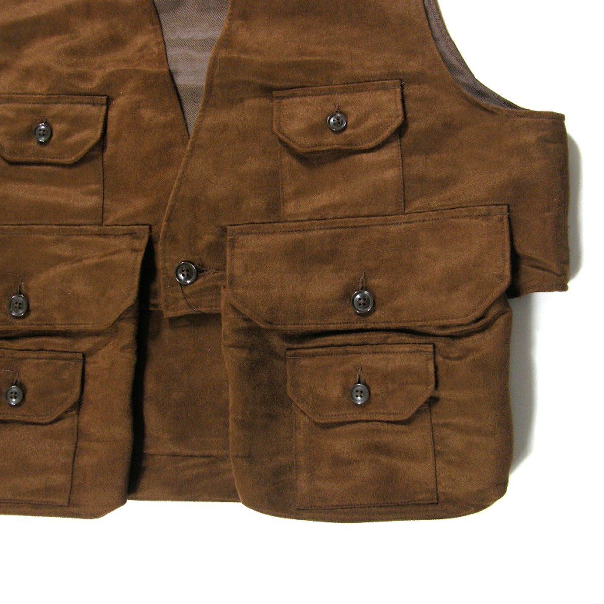 Engineered Garments 別注 フェイクスエードハンティングベスト Engineered Garments 別注 フェイクスエードハンティングベスト