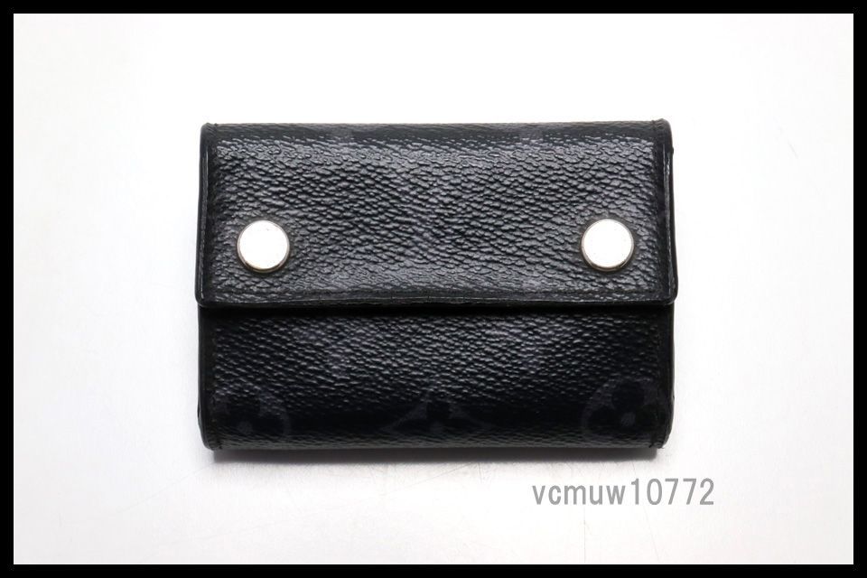 RFIDタグ近年モデル 美 LOUIS VUITTON モノグラムエクリプス ディスカバリーコンパクト 3つ折り財布 ルイヴィトン 1106 ew 3221-8 M