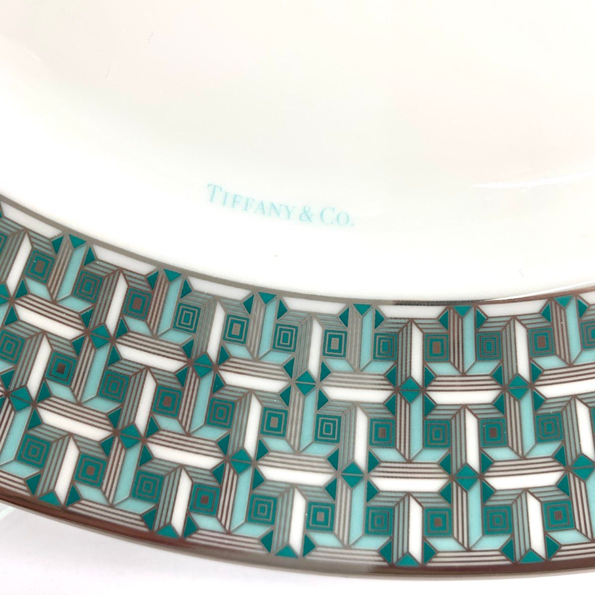 TIFFANY&Co. ティファニー プレート/Tトゥルー ブルー/グリーン ユニ